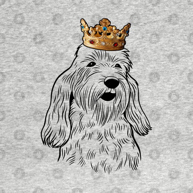 Petit Basset Griffon Vendeen Dog King Queen Wearing Crown by millersye